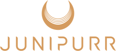 Junipurr Moon and Wordmark